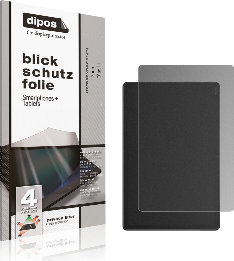 Blickschutzfolie für Sunmi CPad 11 matt Schutzfolie Folie Display Schutz dipos
