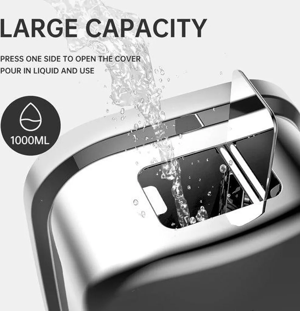 Distributeur de savon liquide inox 1000 ml mural pour cuisine et salle de bain