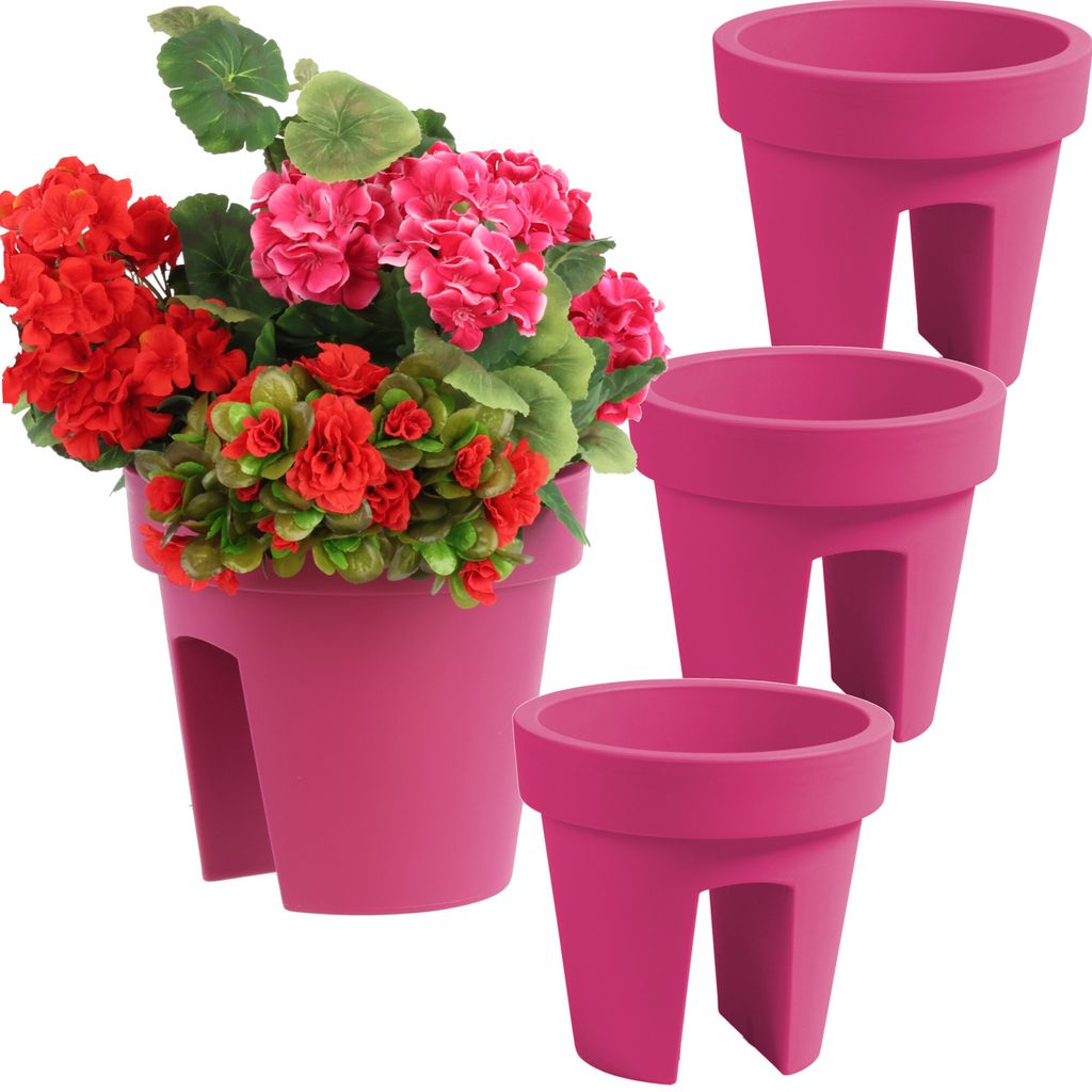 Set di 3 cassette da balcone cassetta per fiori cassetta Immagine del prodotto 