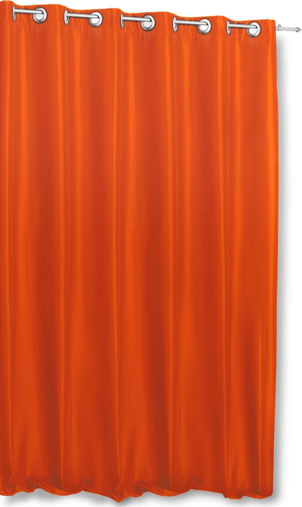 Thermovorhang Ösen orange 245x245 cm blickdicht breit Polar Fleece Vorhang Alaska
