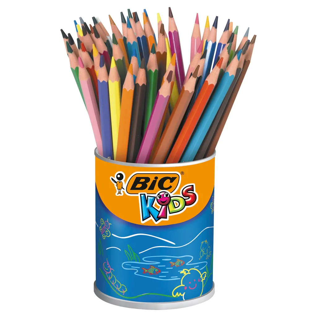 Matite Colorate BIC KIDS Evolution Ecolutions 60 Pezzi - Scatola Tonda