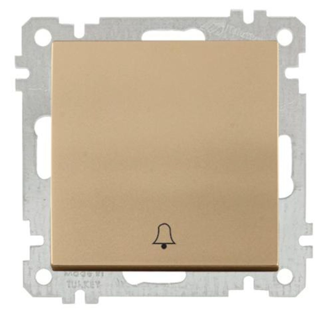 Klingeltaster Gold Optik – Unterputz IP20 für Innen – CANDELA