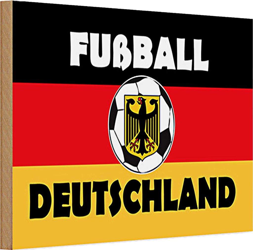 Holzschild Spruch 30x20cm Fußball Deutschland