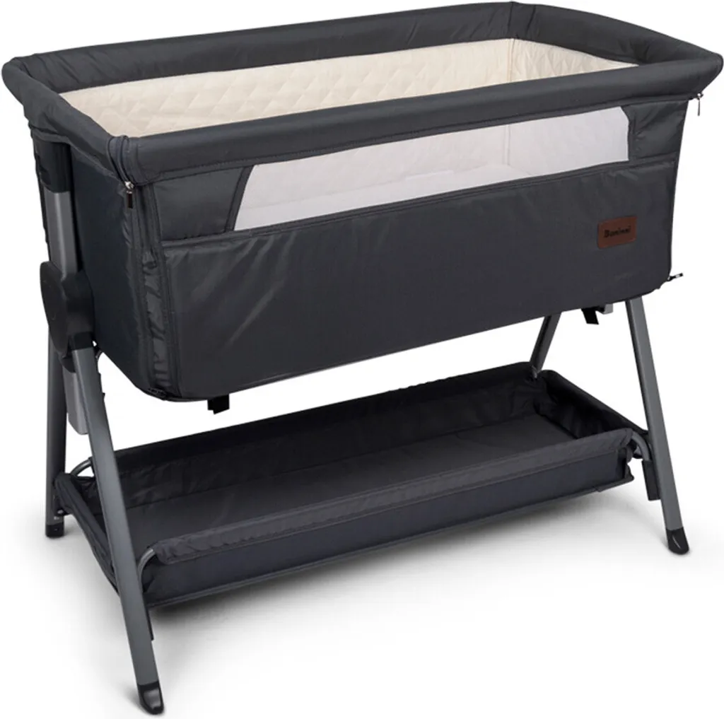 Berceau Cododo Baninni Elia Gris Foncé 92 cm - Lit de Proximité Bébé