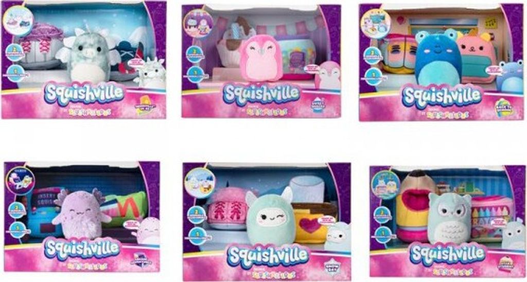Squishville Squishville Zestaw + Akcesoria, Plusz