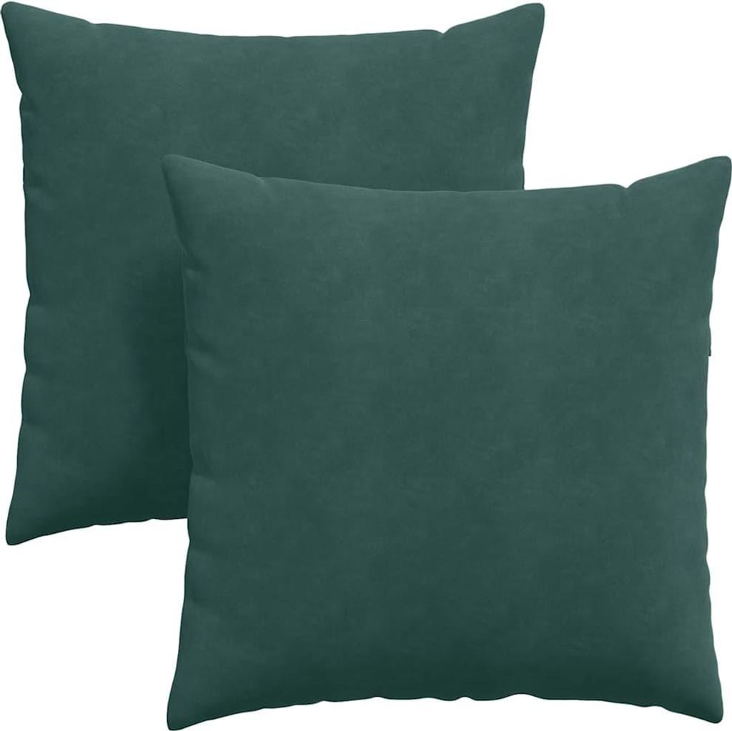 vidaXL Sofakissen 2 Stück Dunkelgrün 60 x 60 cm Cordstoff