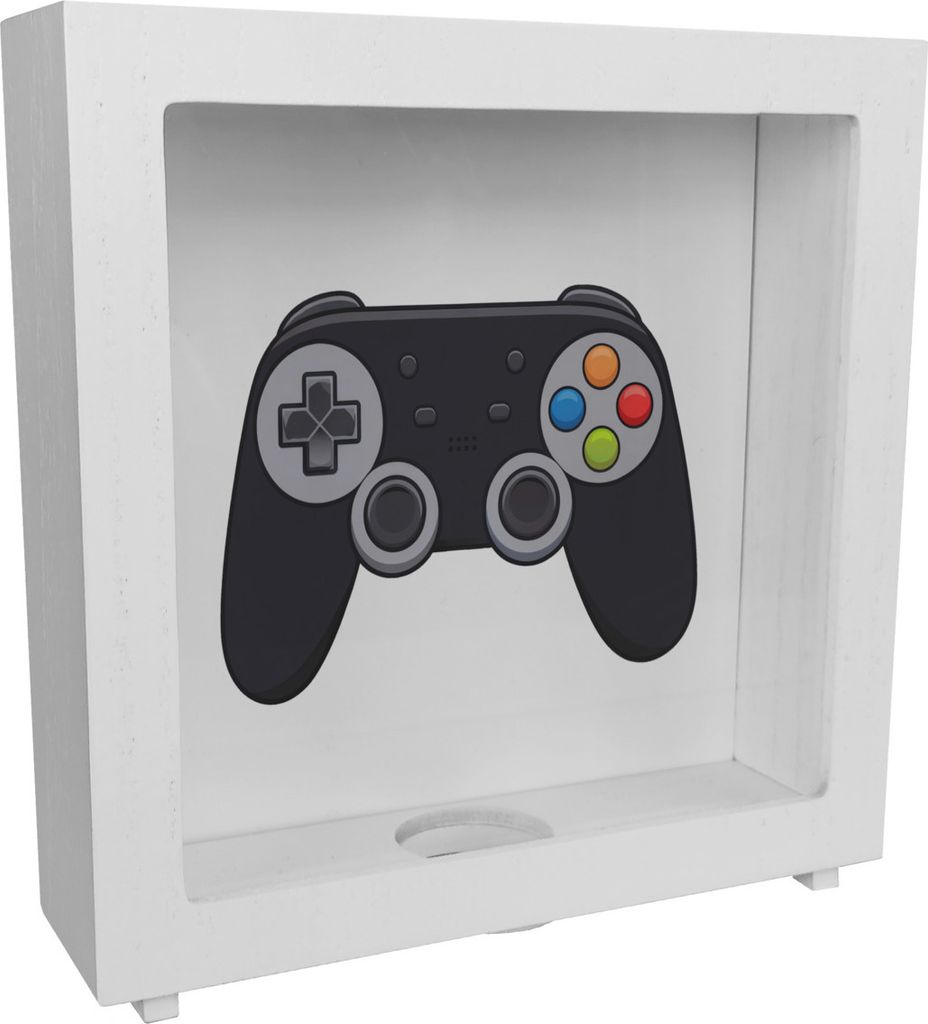 Videospiel-Controller Rahmen Spardose aus Holz - Gamer Sparschwein