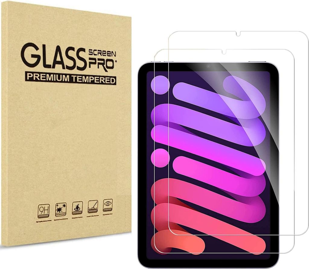 Hartglas für iPad MINI 7 (8,3 zoll A17 Pro 2024) [2 Stück] Displayschutzfolie Screen Protector Film Anti-Kratzer Glas Resistant Phonillico