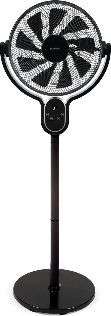 Ventilateur sur pied oscillant 40 cm noir 25W pour maison et bureau