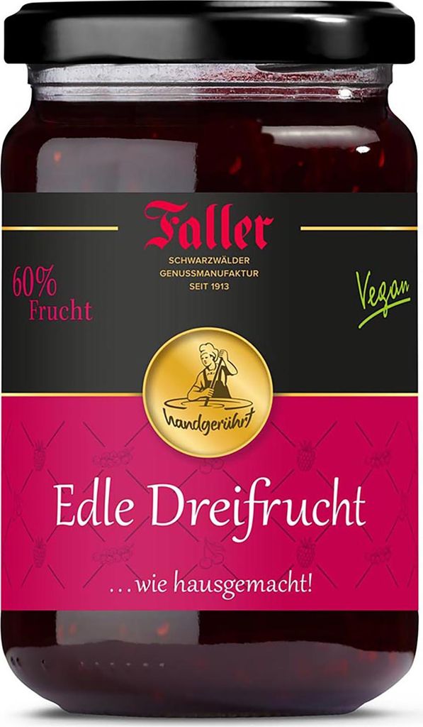 Faller Edle Dreifrucht-Konfitüre extra: Hausgemachter Produktbild 