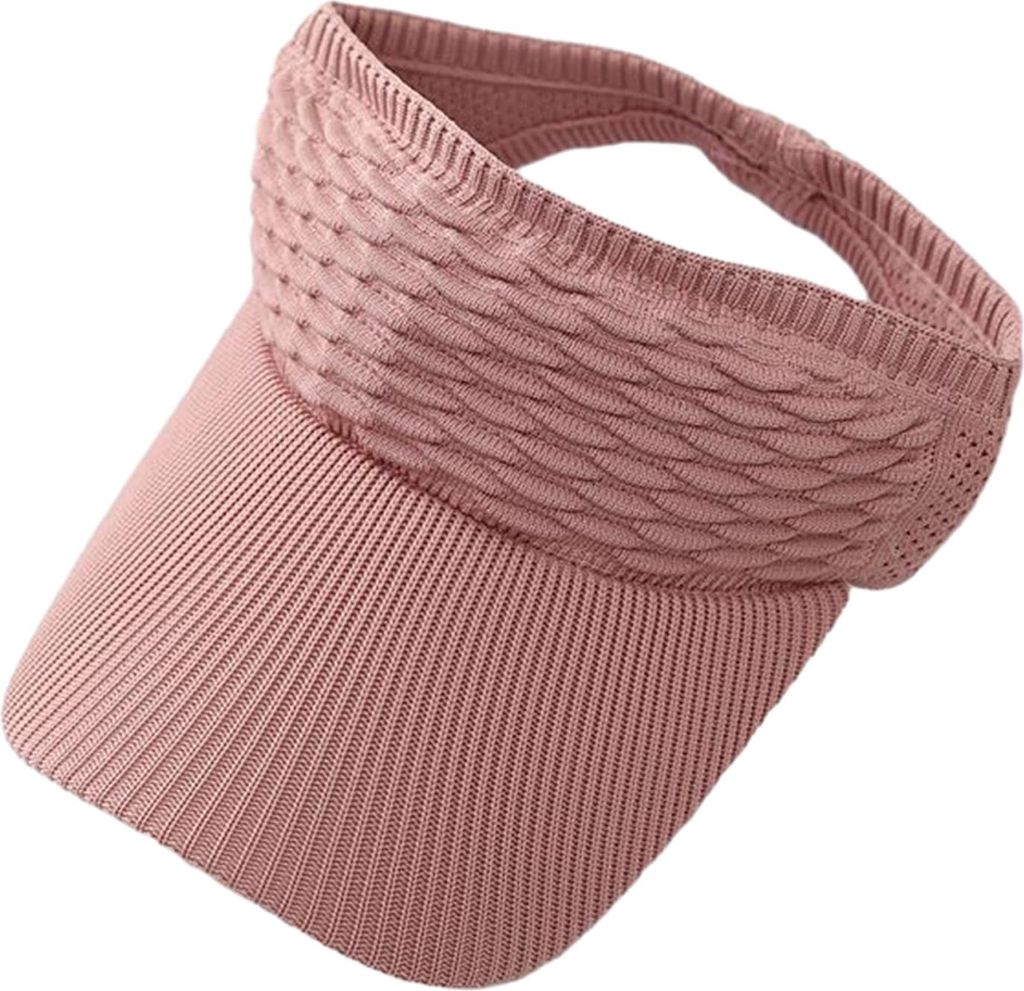 Damen-Sonnenblende, verstellbar, leeres Oberteil, Baseballkappe, elastisch, gestrickt, Sportmütze für Tennis, Golf, Laufen