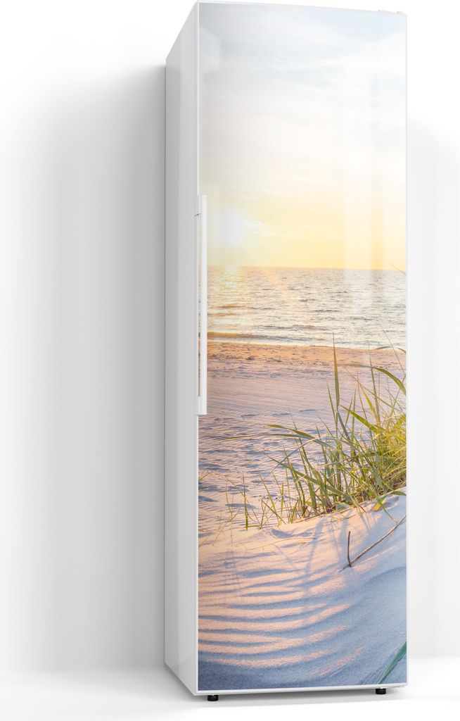 DEQORI Magnetmatte Kühlschrank Standard 60x190 cm 'Abendsonne an der Ostsee' Magnetfolie