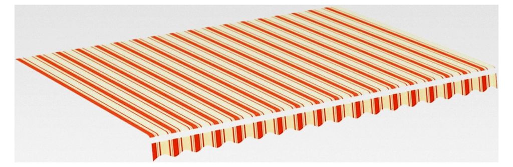 Markisenbespannung Gelb und Orange 3,5x2,5 m für Außenbereich, Gärten und Innenhöfe