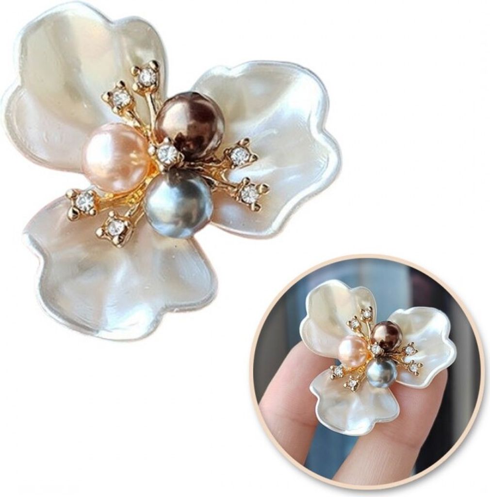 Blume mit Perlen bz174 zum Nähen oder Kleben