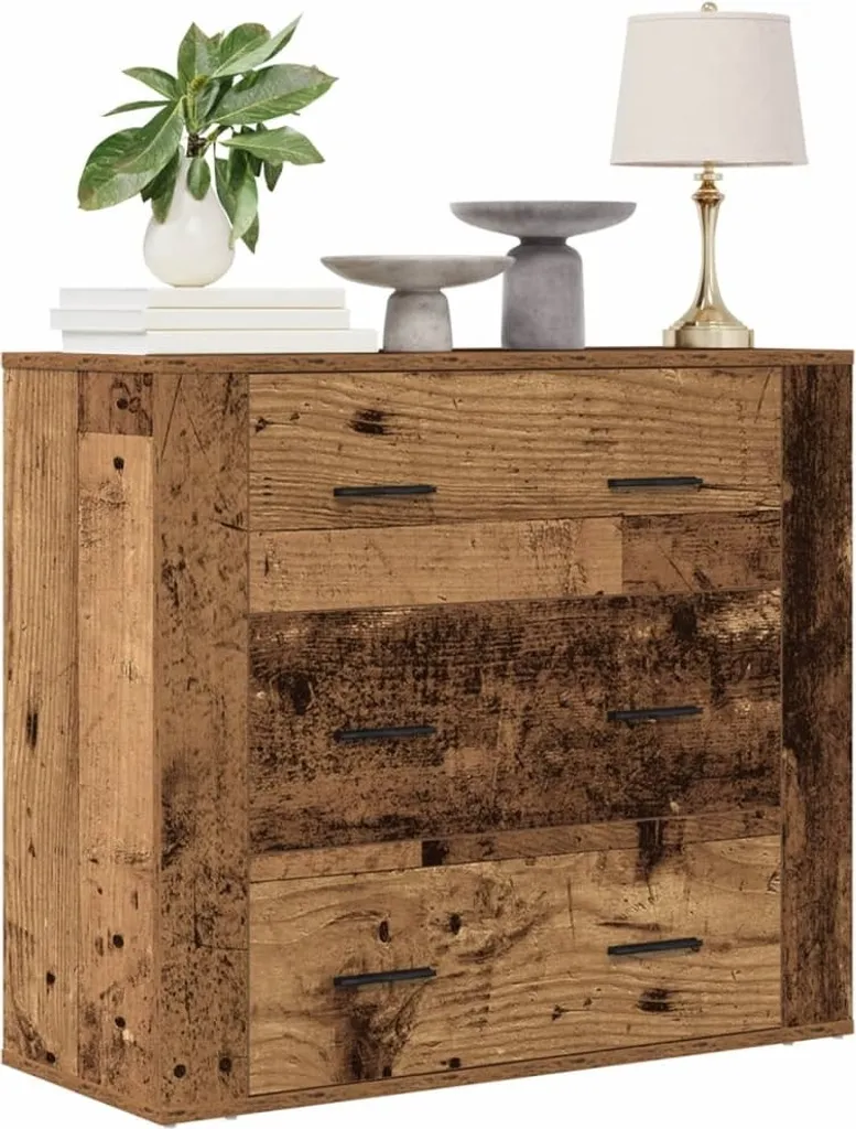 Mobiletto Credenza vidaXL 80 cm | Finitura Legno Invecchiato