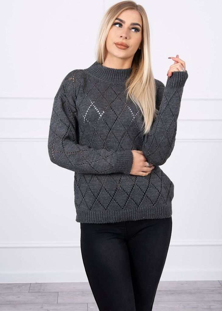 Kesi Klassischer Pullover für Frauen Olwessant graphit Universal