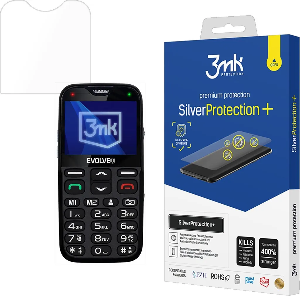 Miglior Telefono per Nonni: Evolveo Easyphone Xg + Kit 3Mk Argento+