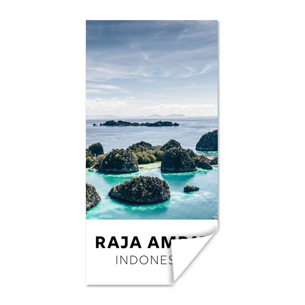 MuchoWow Poster Indonesien - Insel - Wasser 75x150 cm - Dekoration für die Wände