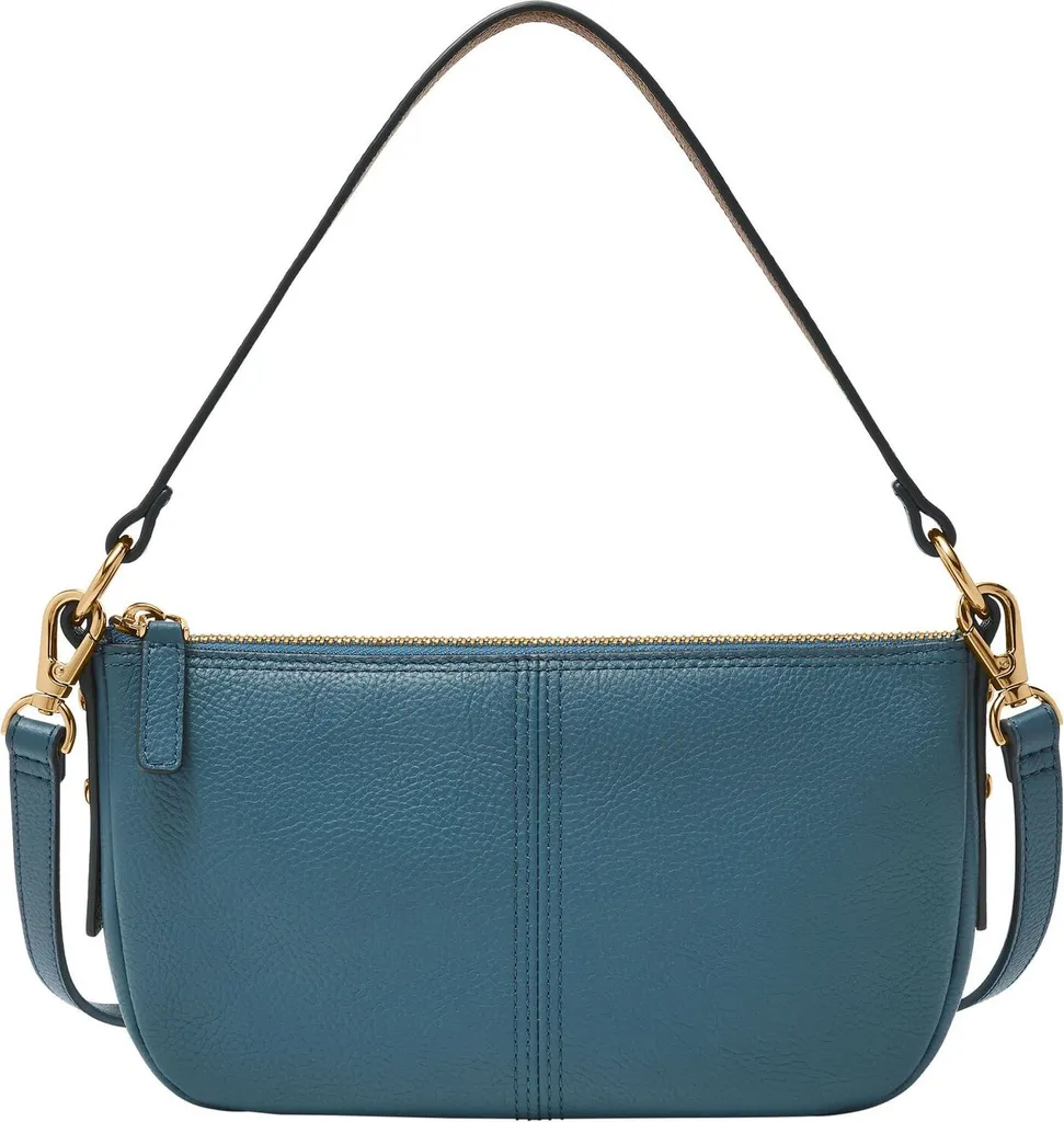 Fossil Jolie Small Crossbody Sac à Épaule Drizzle Bleu en Cuir Souple