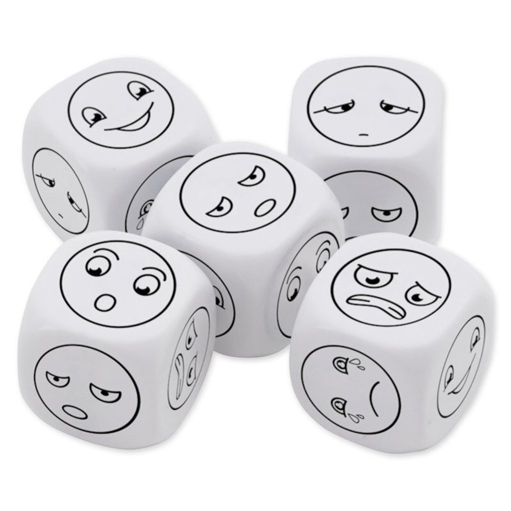 TimeTEX Würfel-Set Emotionen "6 Gesichter", 5-tlg.