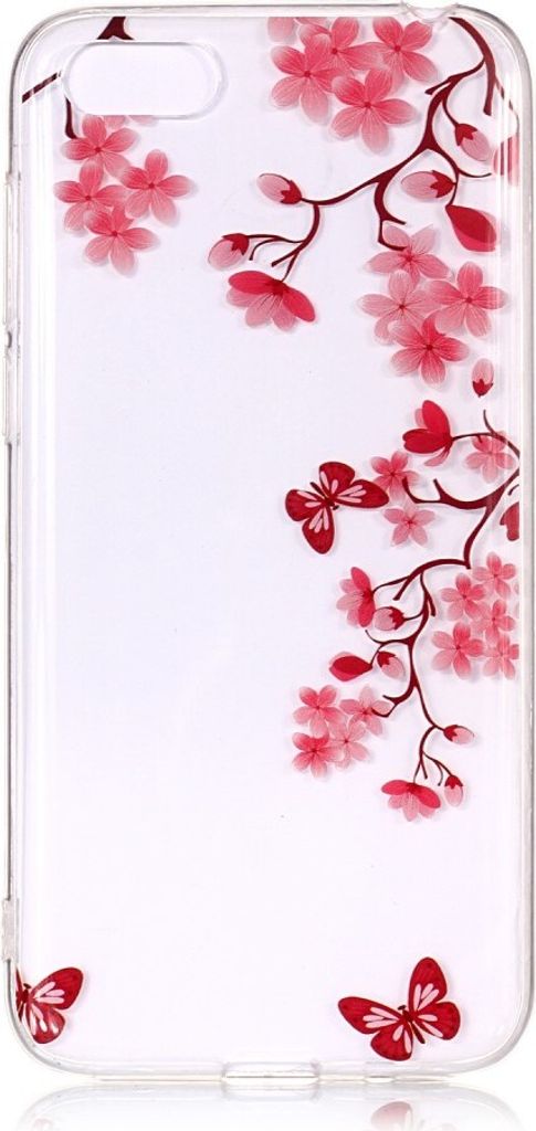 Peachy TPU-Hülle Blossom Kompatibel mit iPhone 7 8 SE 2020 SE 2022 - Transparent Pink Rot