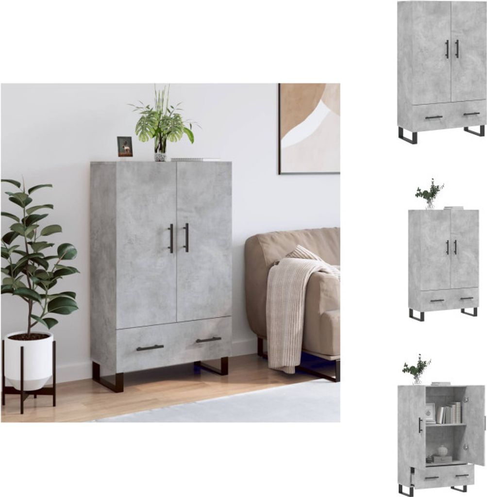 vidaXL Highboard Betongrau 69,5x31x115 cm Holzwerkstoff - Sideboards