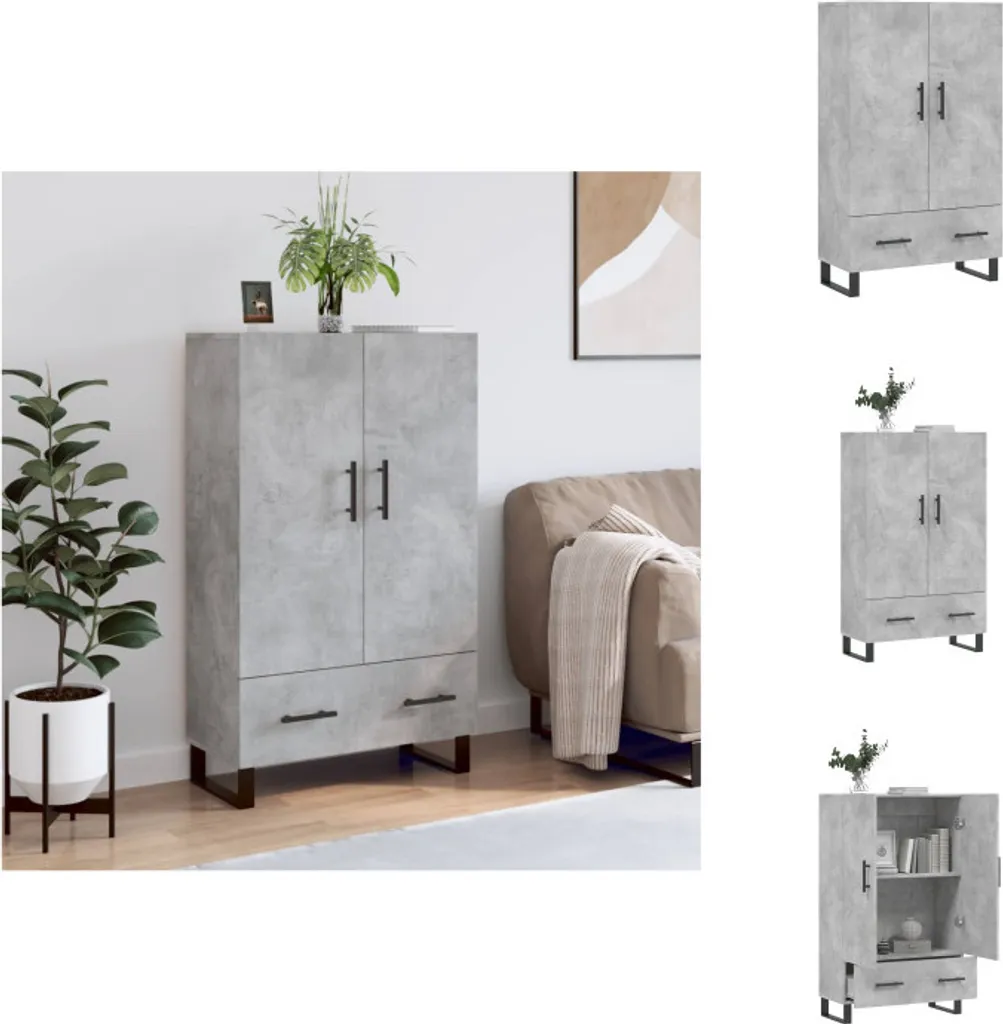 Credenza vidaXL Grigio Cemento 69x115cm - Must-Have Urban Style