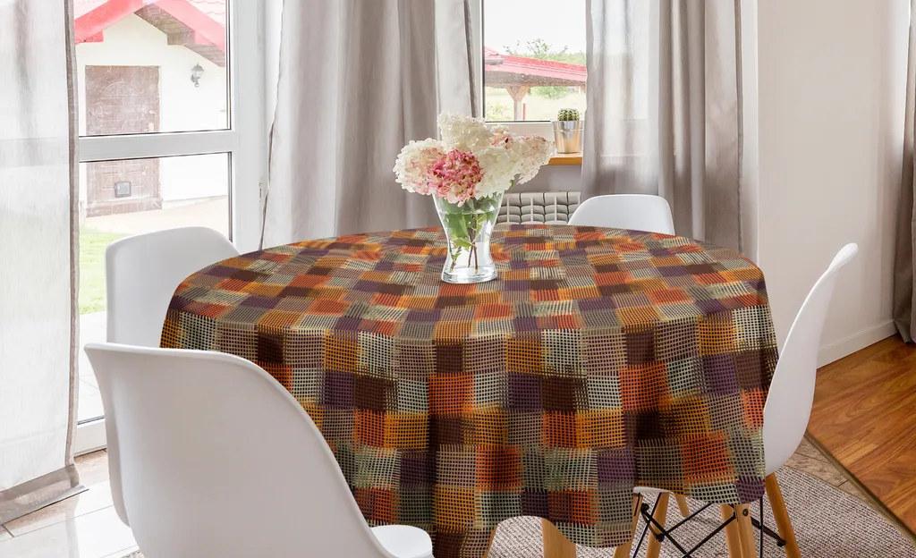 Tovaglia Astratta ABAKUHAUS Con Rombi Geometrici – 140x200 Cm – Per Sala Da Pranzo E Cucina – Impermeabile E Antimacchia