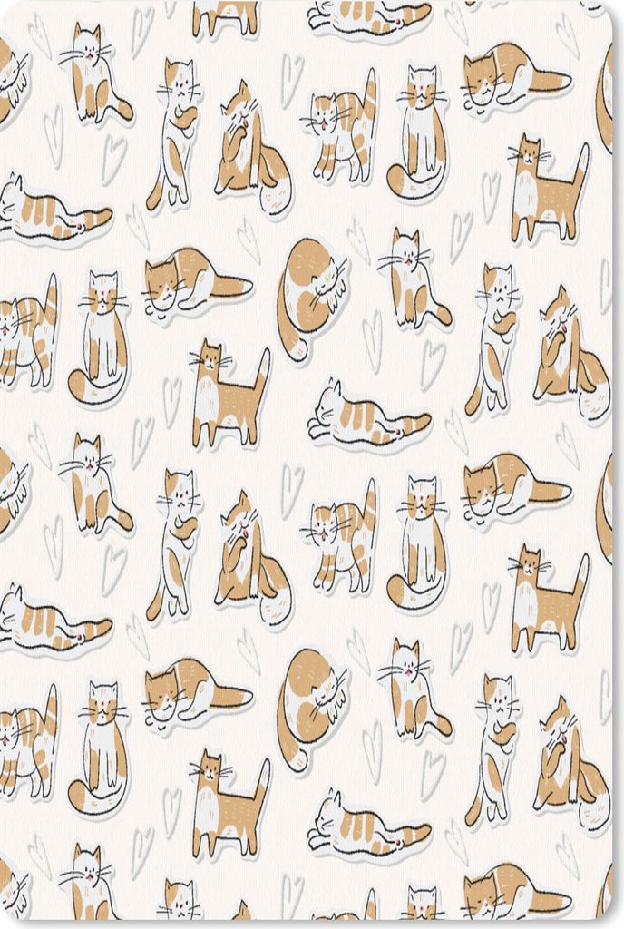 MuchoWow Mauspad Mousepad Katze - Muster - Tiere 18x27 cm - Mousepads - Maus Mat - Pad - Mausunterlage