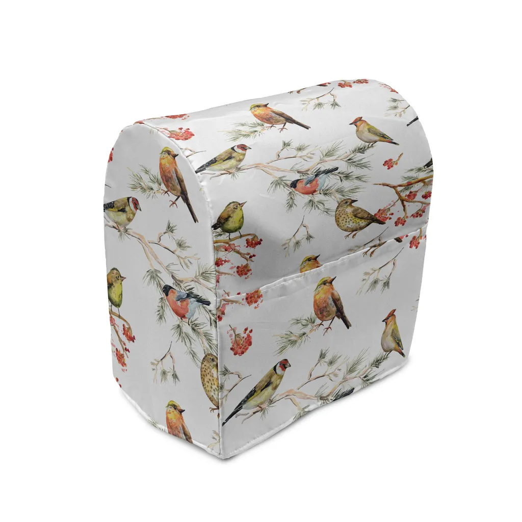 Housse Mixeur Décorative Oiseaux Colorés avec Poches de Rangement 36cm