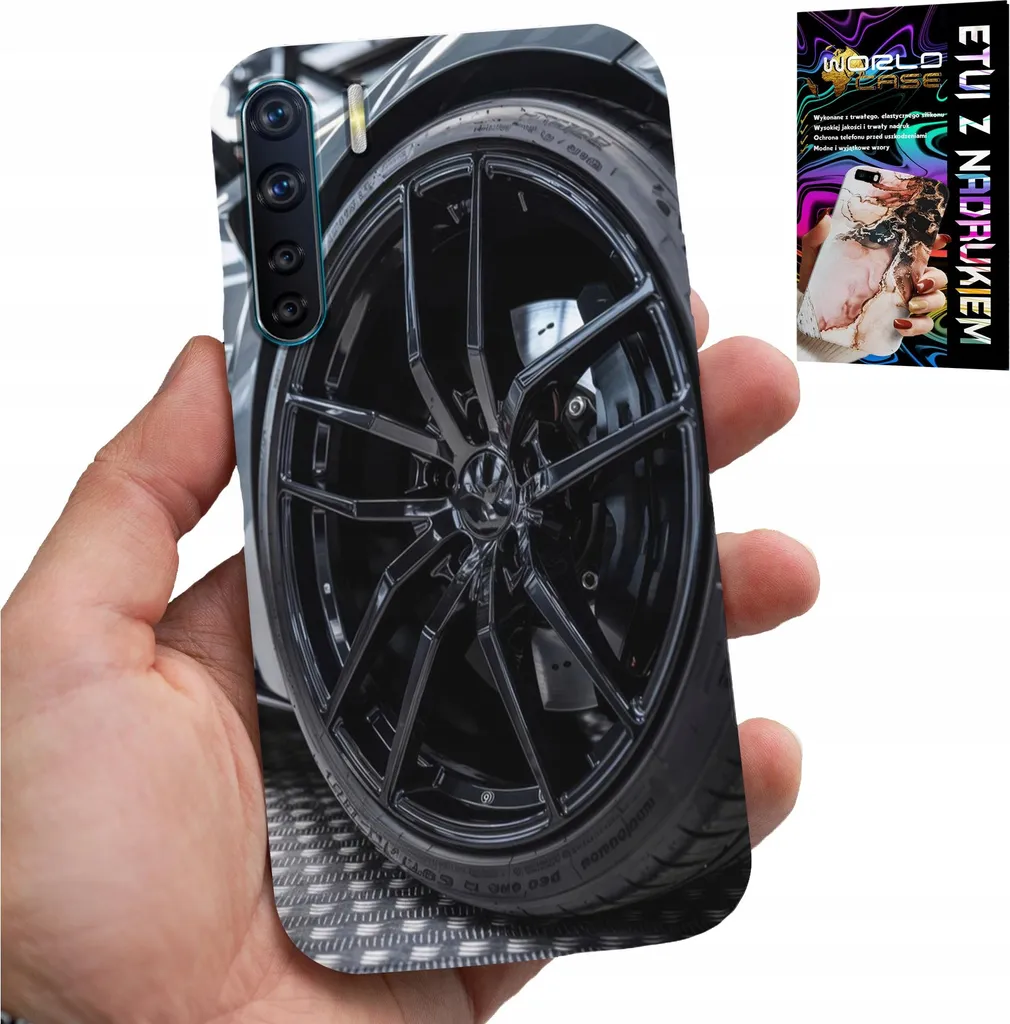 Custodia per Oppo A91 - Ventola automatica per auto sportive Rim + vetro