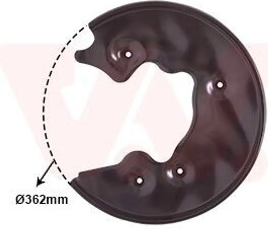 Flasque de protection frein arrière droit VAN WEZEL disque 300 mm