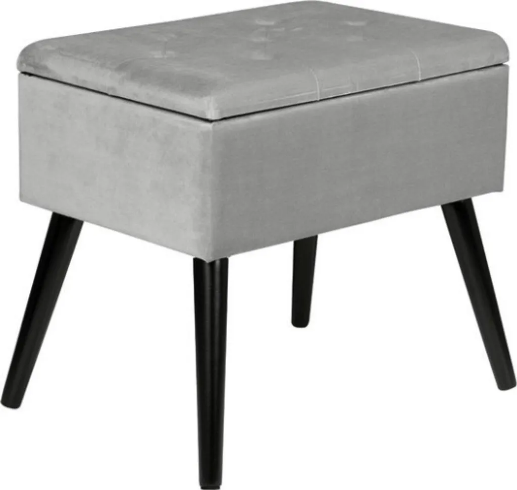 Bolt Edge Coffre de Rangement Gris 35x45x50 cm avec Repose-pieds Intégré