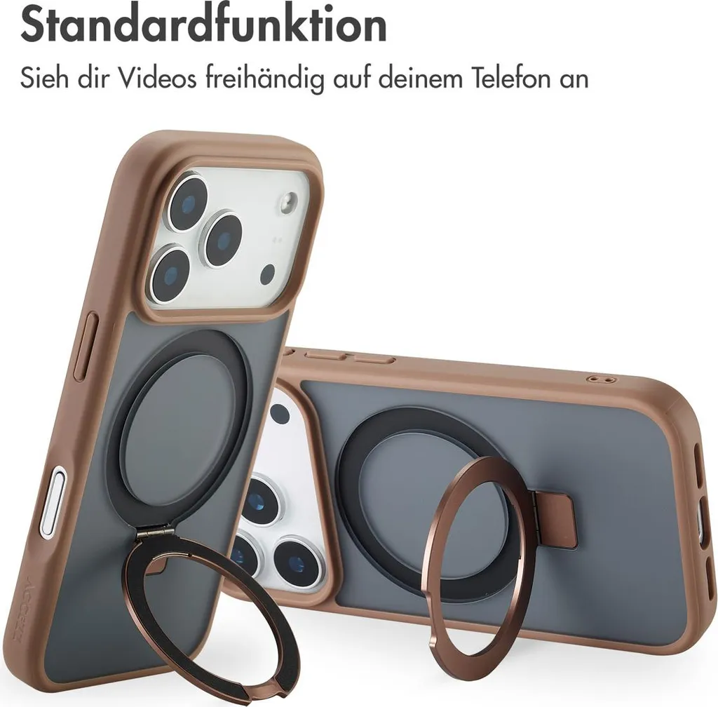 Custodia iPhone 17 Pro Marrone Accezz: Stile MagSafe e Comfort - 3