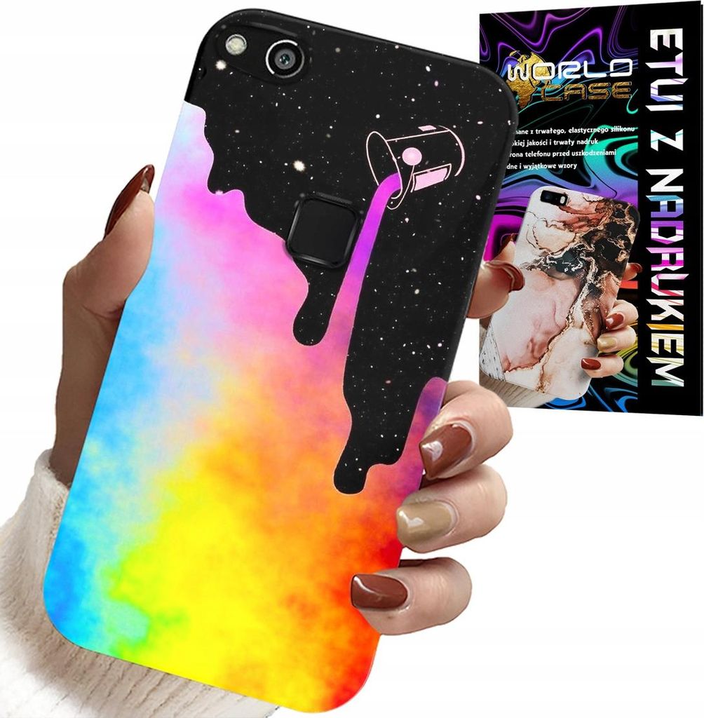 Hülle Für Huawei P10 Lite - Regenbogenfarbenes Muster, Farbe + Folie