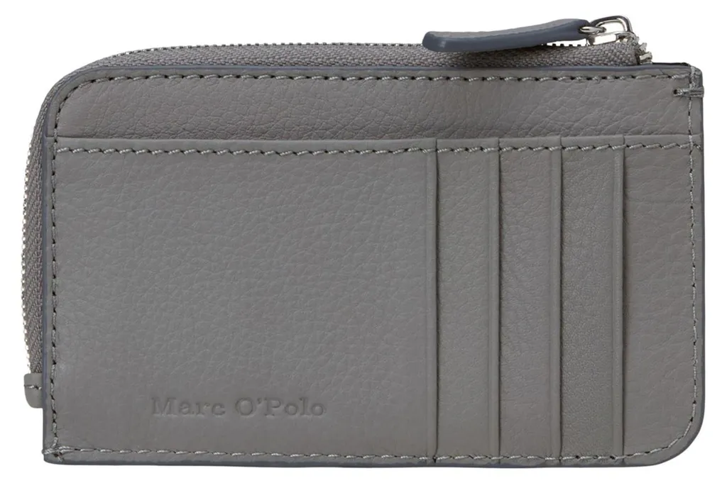 Portefeuille Cuir Gris Marc O'Polo Florica Sécurisé avec Zip Intégral