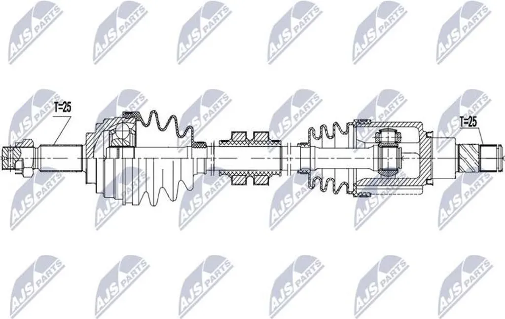 Arbre d'entraînement NTY NPW-NS-116 pour Nissan Micra OE 391003HD0B