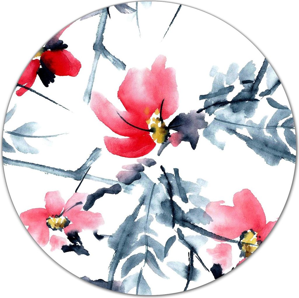 Glas-Herdabdeckplatte Glaskeramikkochfeld-Abdeckung Schneideplatten - 40 cm - Blüten Baum Blumen