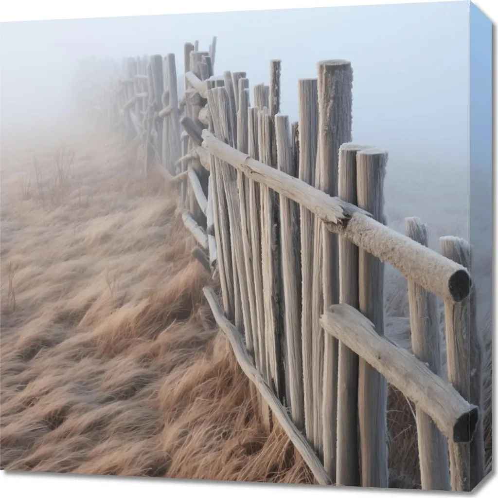 Quadro Paesaggio Marino 60x60 Nebbia sulle Dune | Emozioni su Tela