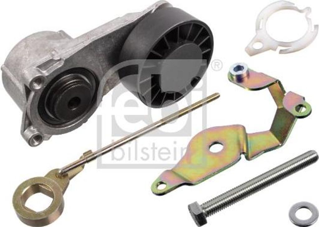 FEBI BILSTEIN 06418 Riemenspanner, Keilrippenriemen OE A1022001240 kompatibel mit Megane, XK, A6 4A, Lanc Y, Astra F, G-Klasse