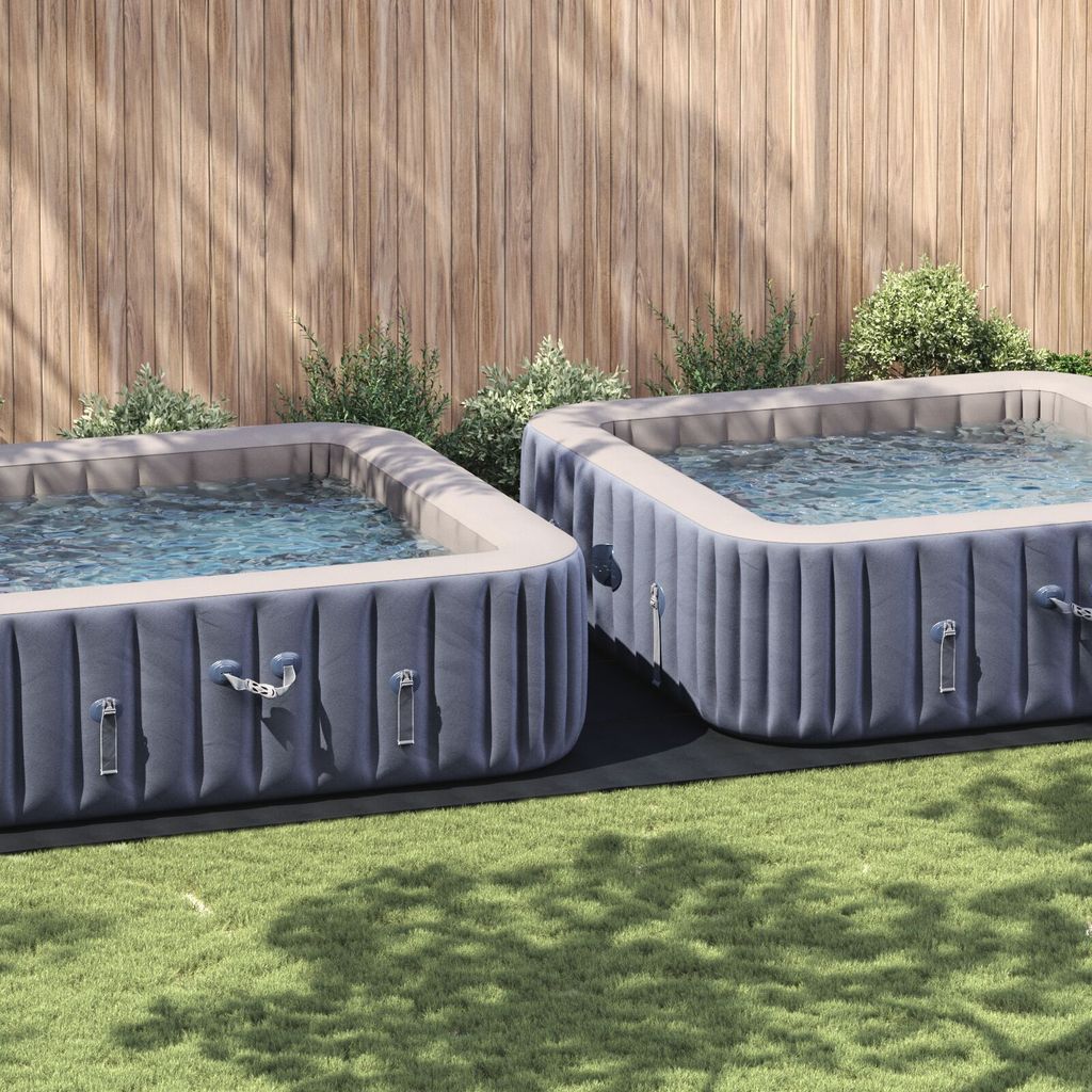 Rechteckige Poolabdeckung Schwarz Kunststoff 820 x 420 cm, Poolzubehör DesignMöbel Neu