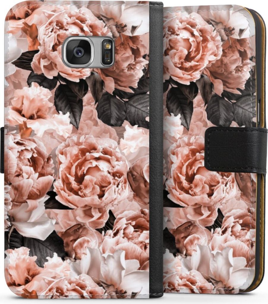 DeinDesign Klapphülle für Samsung Galaxy S7 Handytasche Lederhülle Tasche Blume Rose Vintage