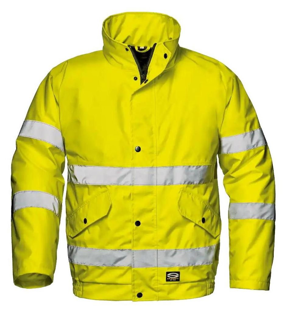 Sir Safety Super Essential Warnschutzjacke wasserabweisend, gefüttert, mit Kapuze, S, HI-VIS GELB