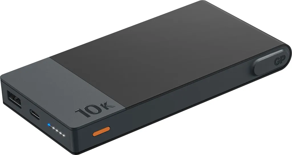Batterie de Secours GP 10000mAh Idéale pour Voyages et Travail USB-C Noire