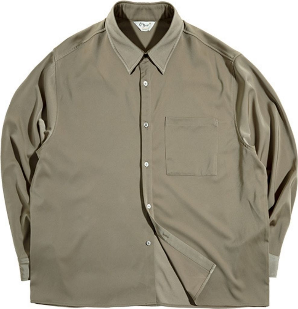 Hemden Herren Grün Vintage Satin Hemd lange Lose Eis Seide Gefühl drapiert Bluse, Größe XXL