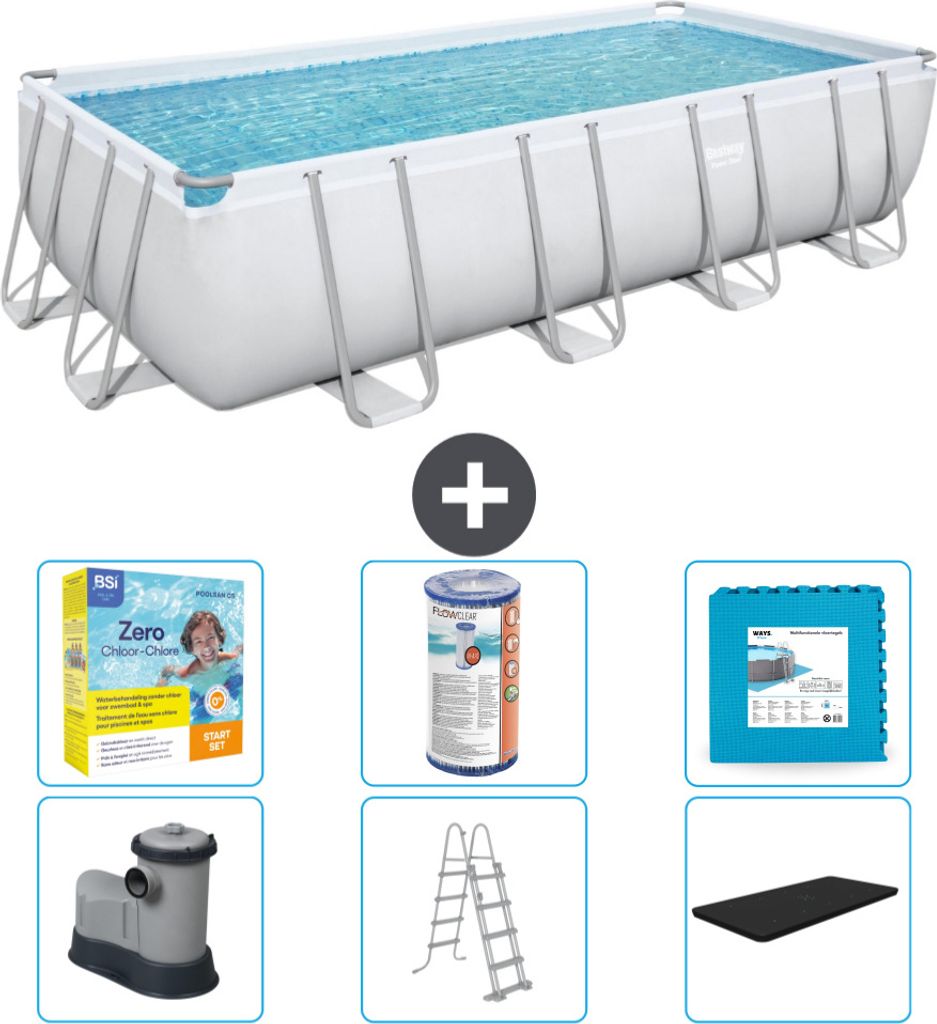 Bestway Rechteckiges Power Steel-Schwimmbecken – 549 x 274 Produktbild 