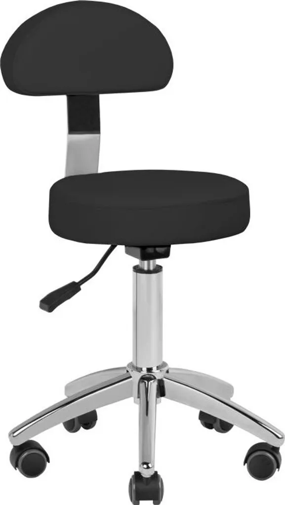Sgabello Ergonomico AM-304 Nero per Estetica e Tattoo | Regolabile