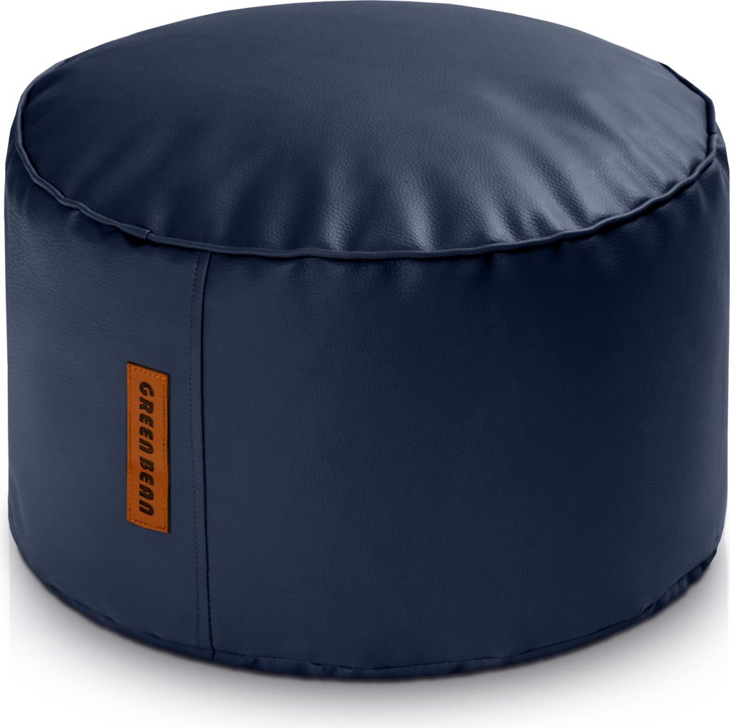 Green Bean Sitzhocker aus Kunstleder - Pouf mit EPS Perlen Füllung - 43 x 30 cm - perfekte Ergänzung zum Sitzsack - Sitzwürfel Sitzkissen Hock...