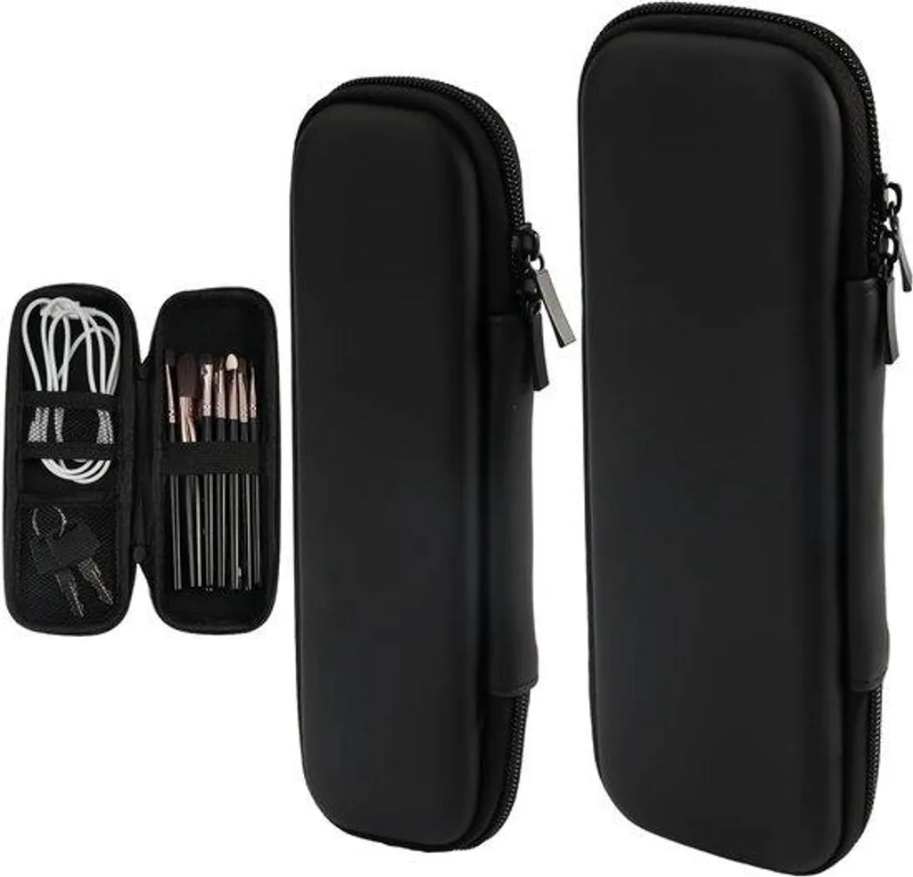 Pochette de rangement pour stylos noire fine lot de 2 pour sac à dos