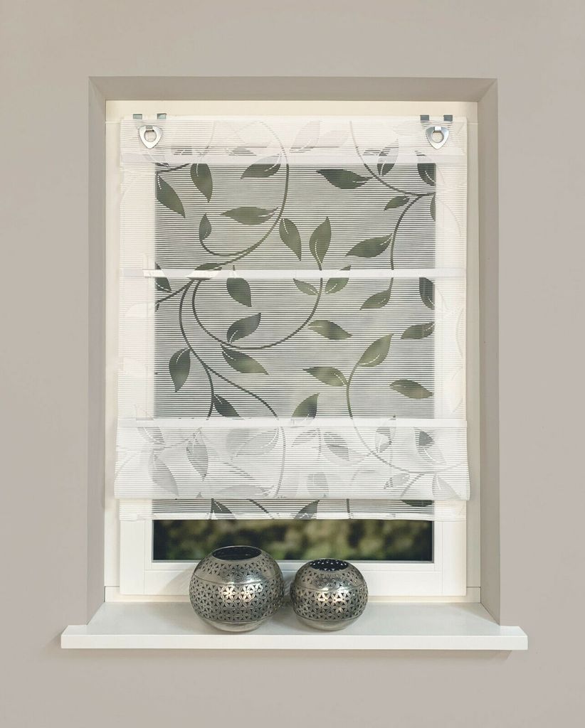 Home Wohnideen Magnetrollo Bambus 130 x 80 cm weiß Produktbild 